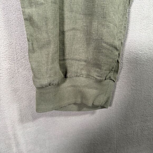 Caslon Jogger Pants Womens XL Petite Olive Green Linen Lightweight Drawstring - Picture 4 of 10